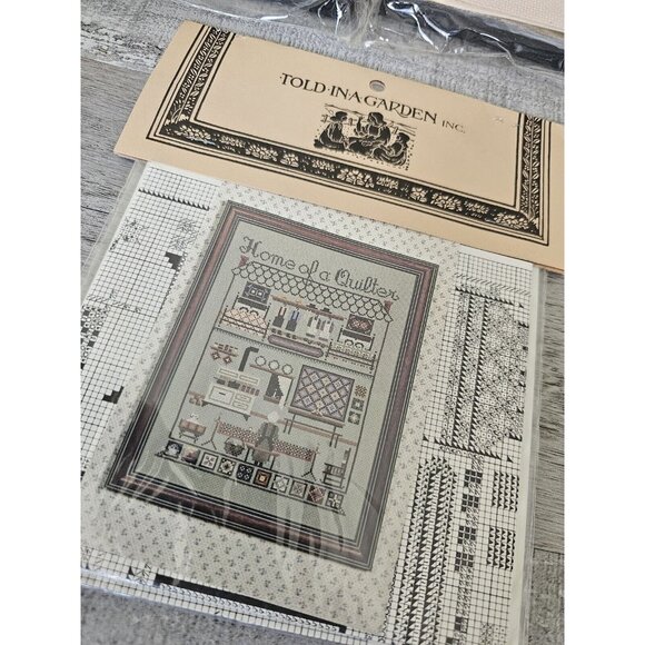 Lot of 3 Told in a Garden Cross Stitch Pattern Mixed Lot NIP Quilts Rare Nos - Picture 6 of 8